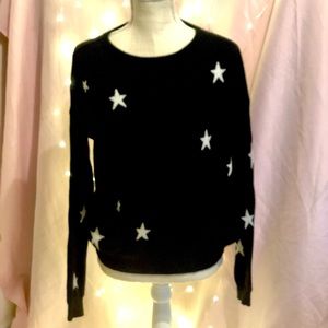 Brandy Melville Black and White Star Sweater